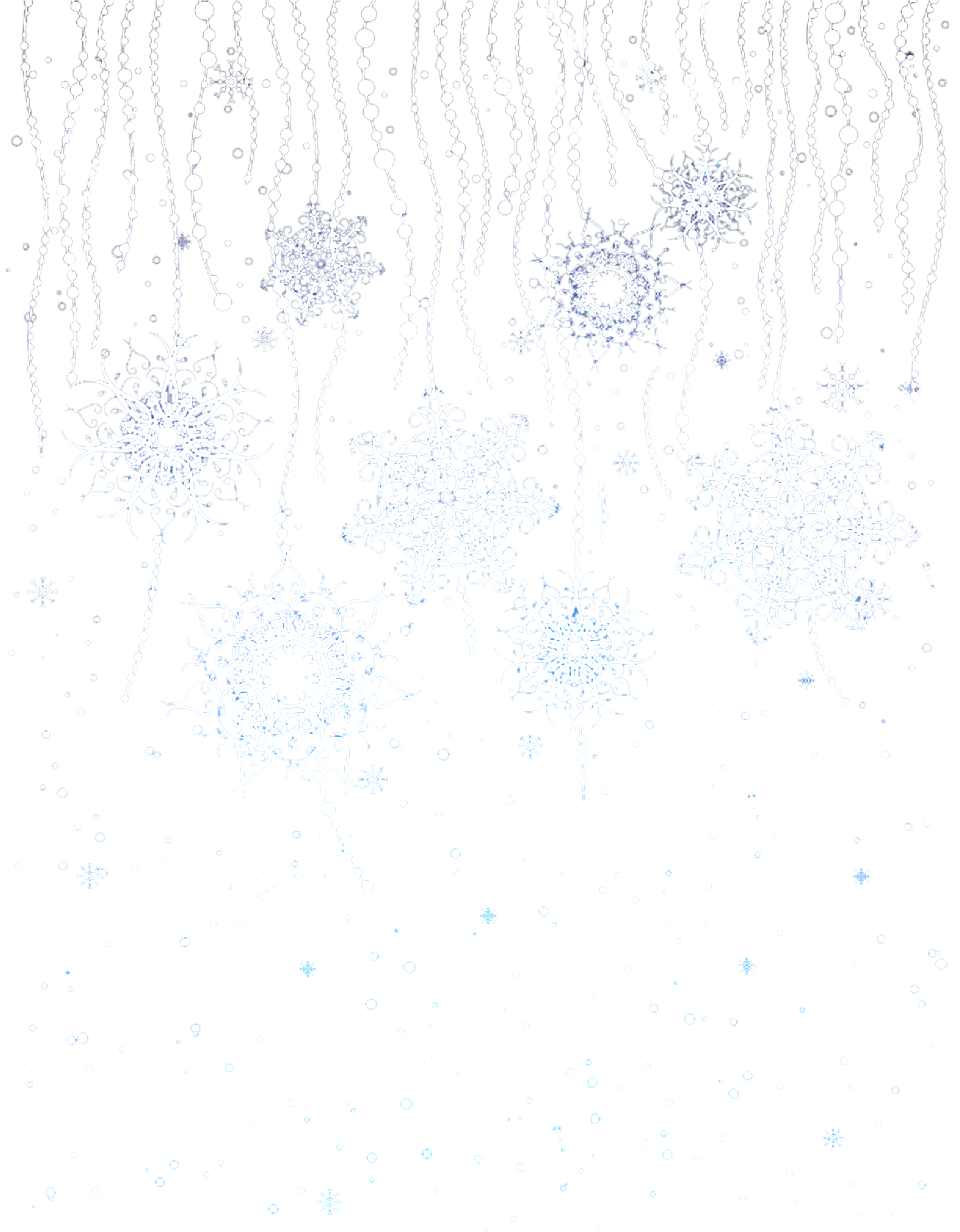 Snowflakes Png Transparent (2550x3300), Png Download