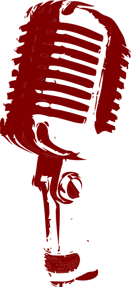 Radio - Microphone - Png - Microphone Black And White (270x590), Png Download