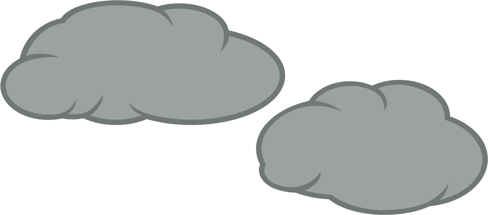 Two Clouds Cutie Mark Request By The - Dark Cloud Cartoon Png (2113x1000), Png Download