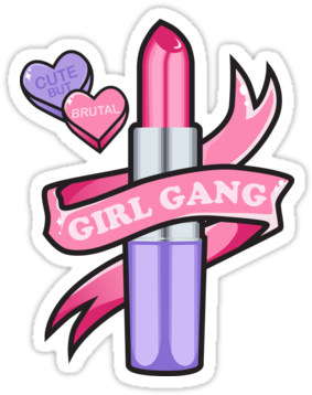 Bow, Girl Power, And Girly Image - Girl Gang Png (375x360), Png Download