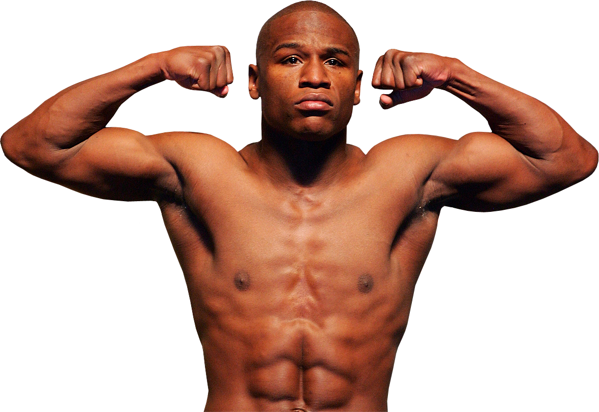 Muscle Guy Transparent Png - Floyd Mayweather Super Welterweight (1175x809), Png Download