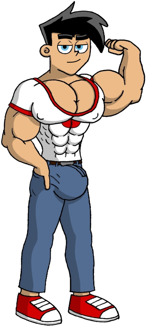 Muscle Danny Fenton By Paradogta Muscle Man, Danny - Muscle Danny 001 (661x1210), Png Download