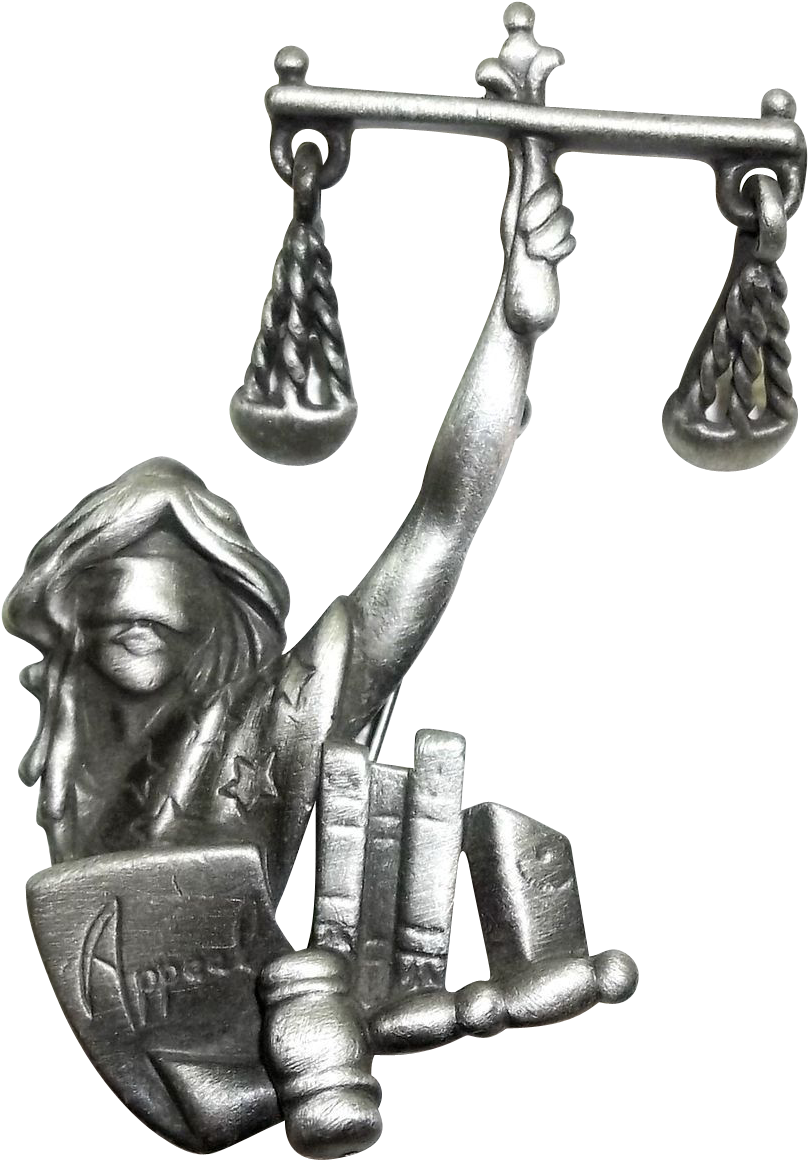 Law Lawyer Lady Justice Scales Equity Ajc Pin Brooch - Vintage Base Ball (1159x1159), Png Download
