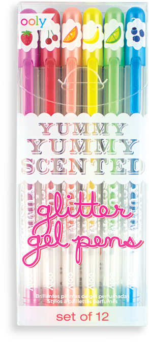 Yummy Yummy Scented Glitter Gel Pens - Ooly Gel Pens (800x800), Png Download