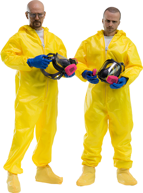 Walter White And Jesse Pinkman In Hazmat Suits Figure - Breaking Bad 1/6 Scale Collectible Figure: Heisenberg (480x647), Png Download