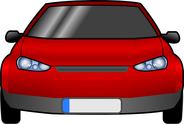 Clip Art Free Vector - Car Front Clipart (600x407), Png Download