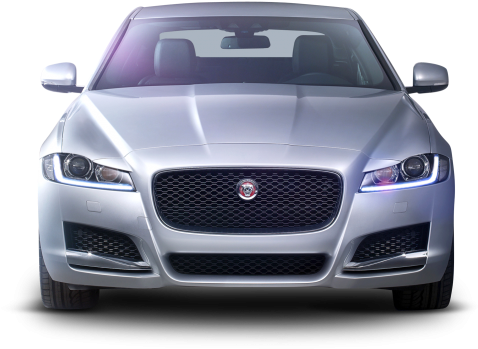 Jaguar Xf Prestige Silver Car Front Png Image - Jaguar Car Front Png (500x383), Png Download
