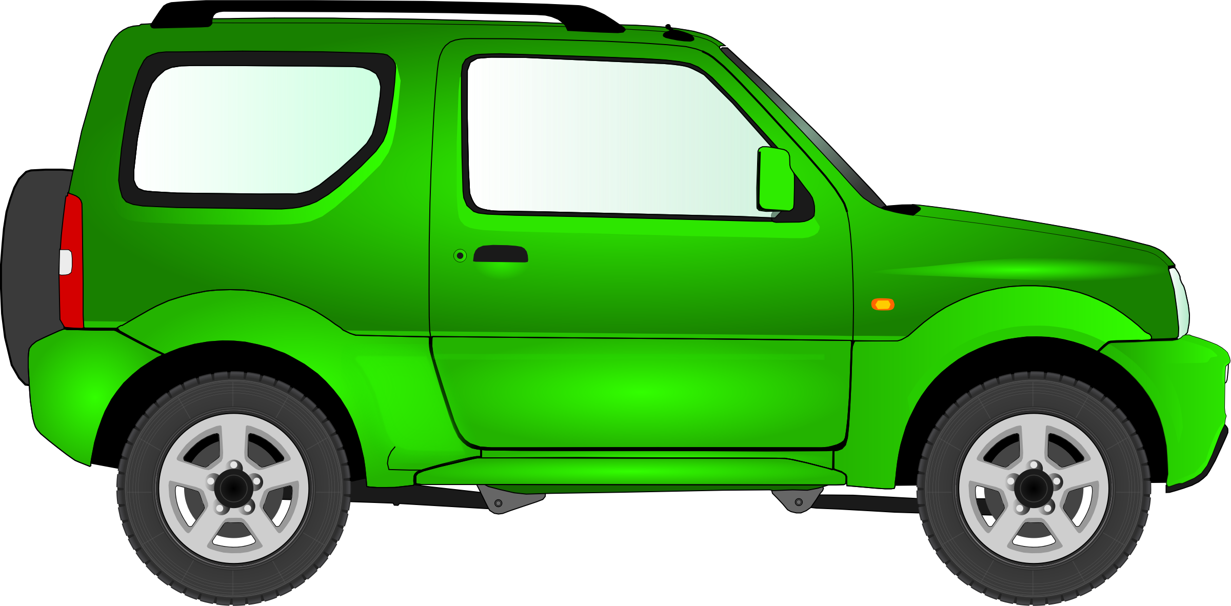 Car Clipart Green - Green Car Clipart Png (2400x1182), Png Download