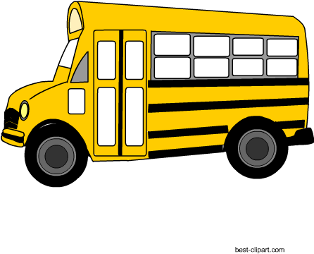School Bus Side View, Free Clip Art - School Bus (450x450), Png Download