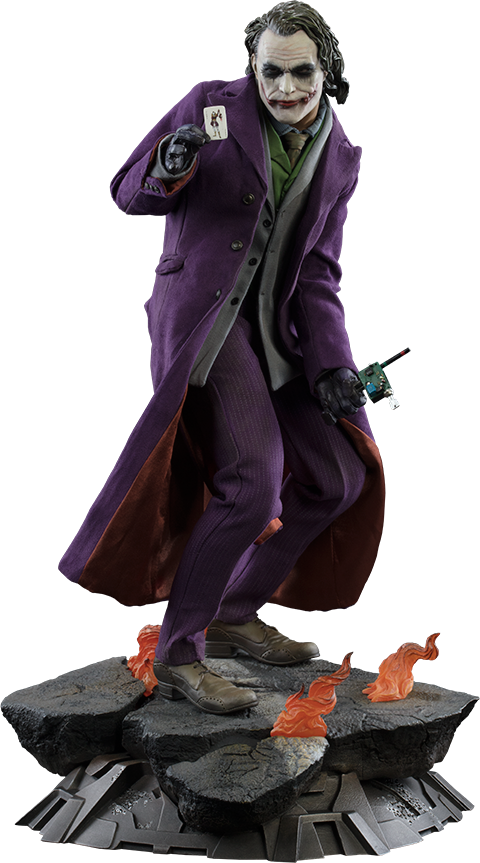 Dc Comics Premium Format™ Figure The Joker The Dark - Batman: The Dark Knight - Joker Premium Format 1:4 (480x863), Png Download