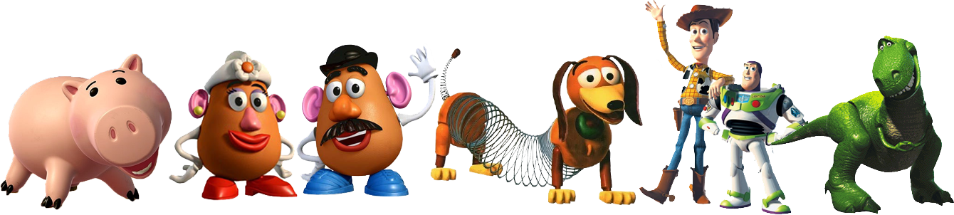 Toy Story Toys Clipart (1340x302), Png Download