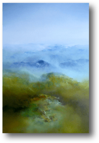 Above The Clouds 90cm X 60cm Oil On Canvas - Oil Painting (331x475), Png Download