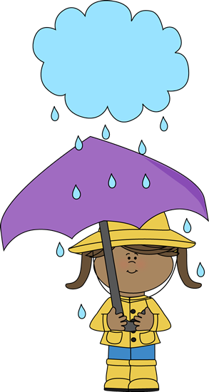 Rain Clipart Rain Cloud - Umbrella And Rain Clipart (293x550), Png Download