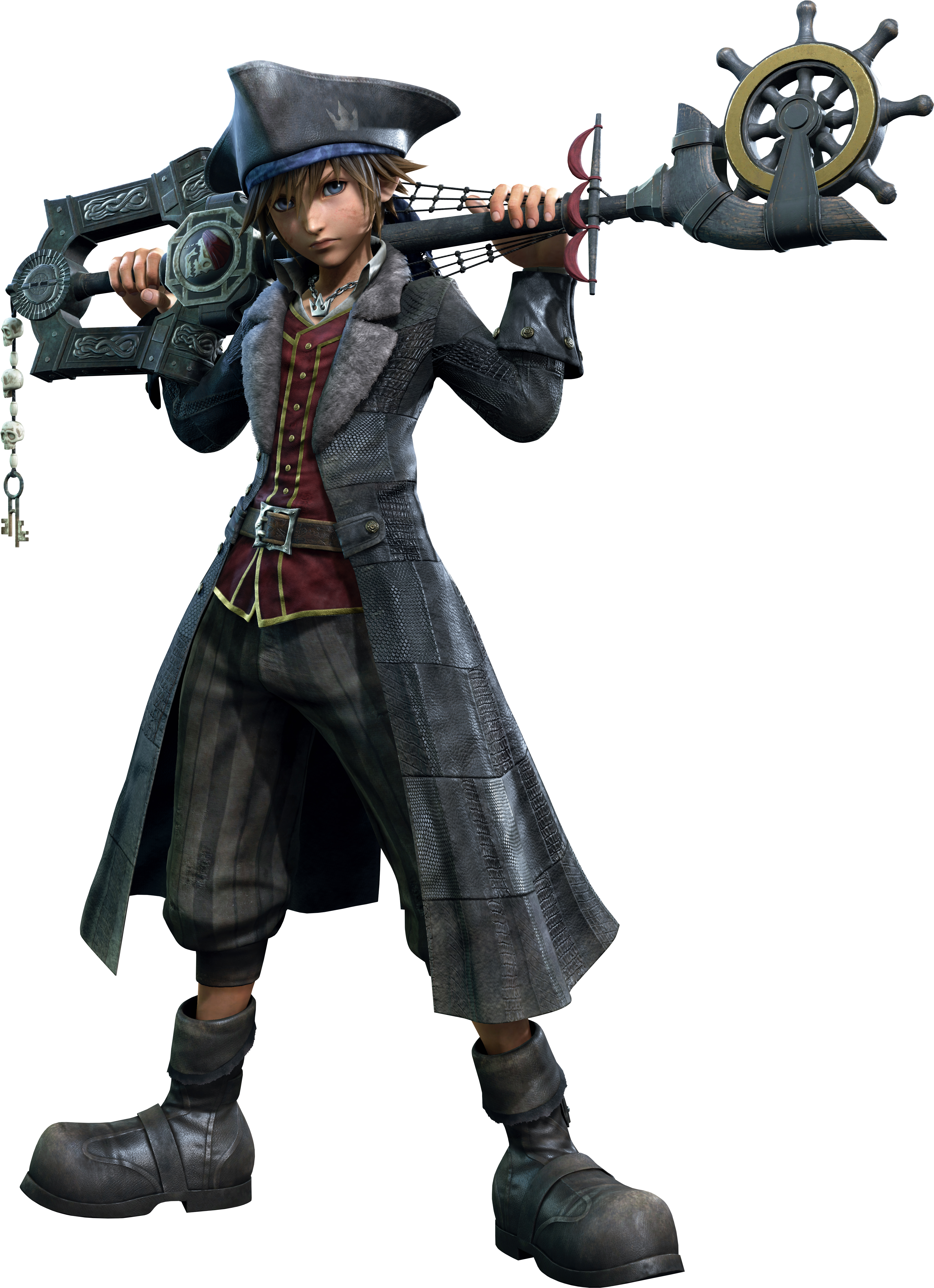 Main Characters - Disney - - Kingdom Hearts 3 Pirate Sora (4276x5742), Png Download