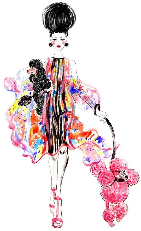 Farverig Grafik "vektor Genre» Png - Fashion Illustration Artist Watercolour (488x800), Png Download