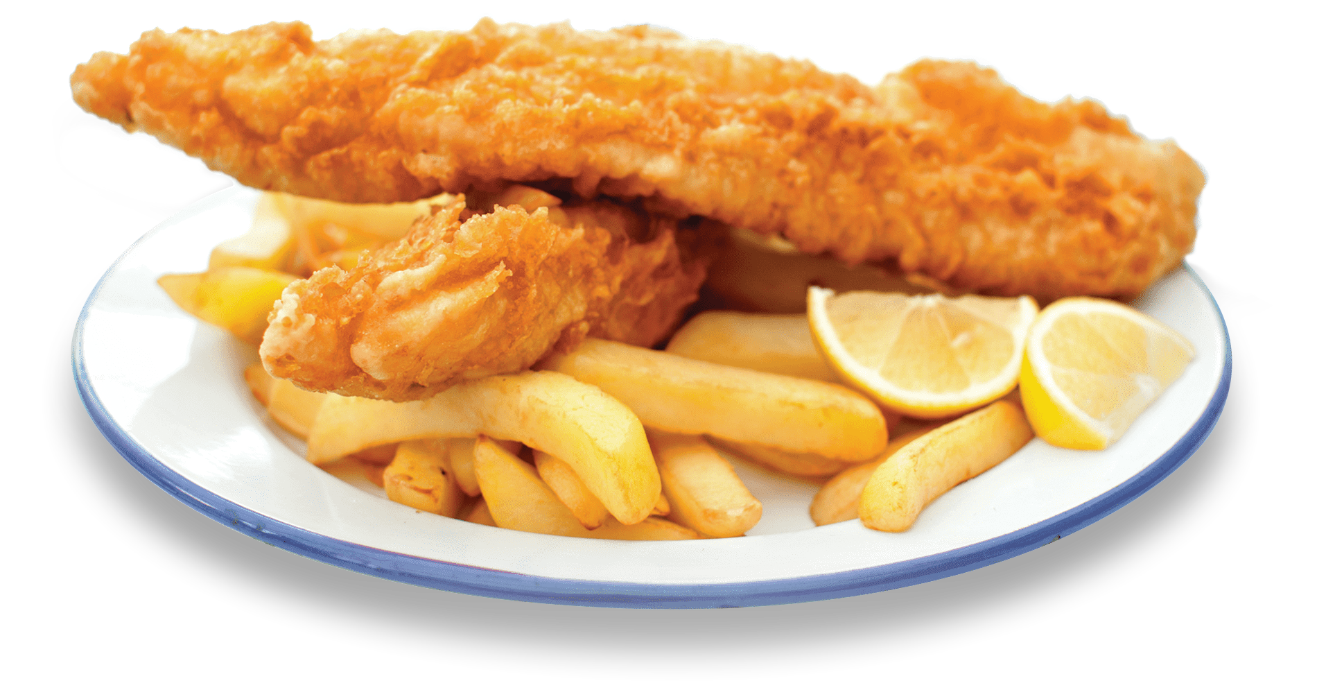 The Wigmore All Day Dining - Fried Fish With Fries (1973x1038), Png Download