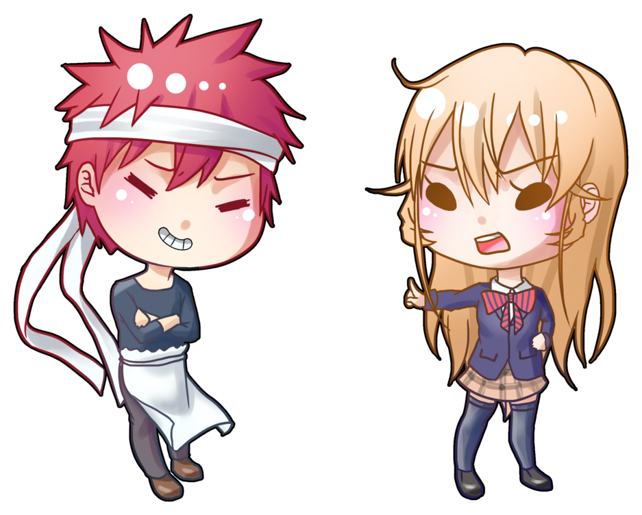 Chibis By Zaphyrae On - Anime Chibi Food Wars (1024x760), Png Download