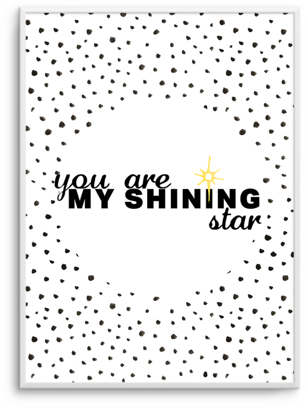 You Are My Shining Star Art Print Or Poster - Abnehmtagebuch: My Transformation - Diatbuch Zum Ausfullen (812x1023), Png Download