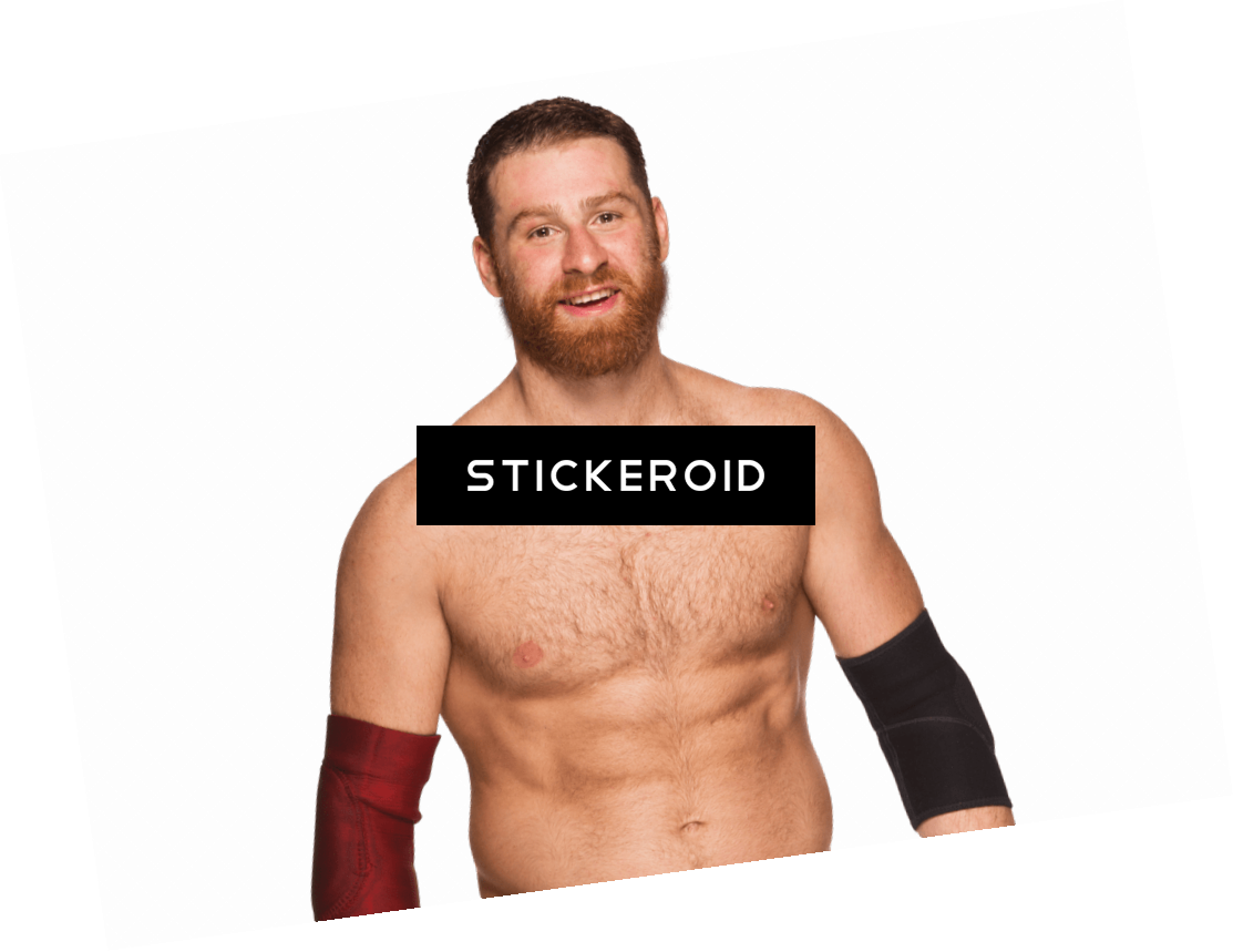 Sami Zayn Smiling - Barechested (1113x859), Png Download
