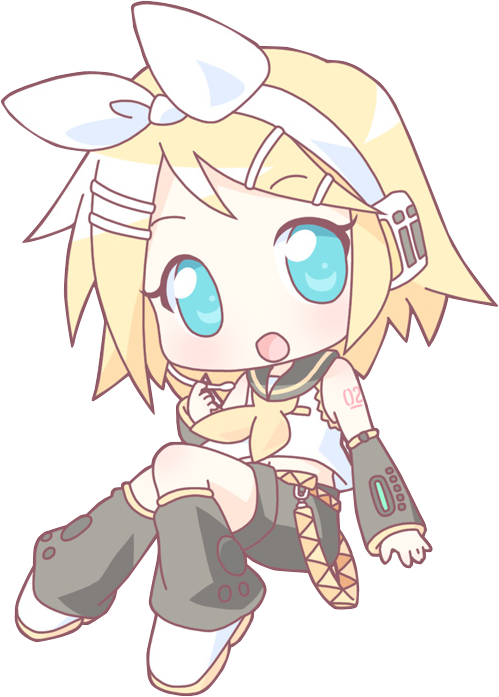 Rin Chibi Png - Kagamine Rin Chibi Render (499x697), Png Download