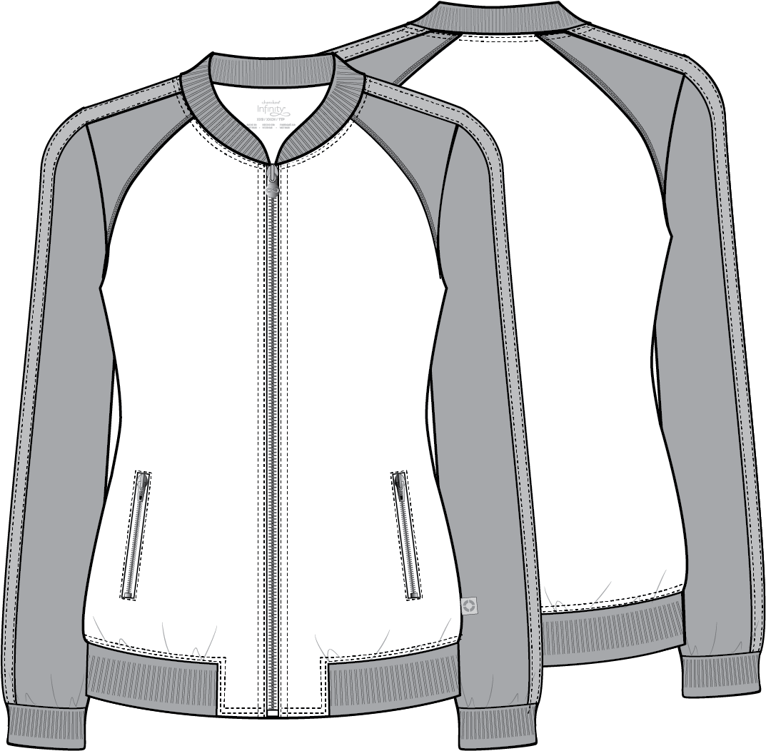 Zip Front Warm-up Jacket - Zipper (1072x1072), Png Download