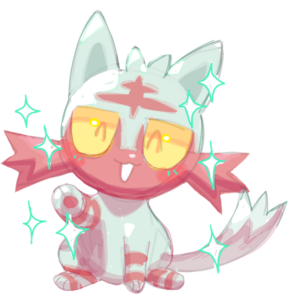 Pokemon Shiny Litten Freetoedit - Cute Shiny Litten Pokemon (1024x1024), Png Download