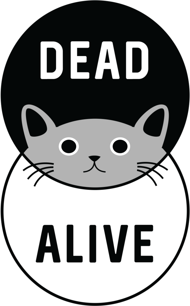 Banksy Clipart Cat - Alive Schrodingers Dead Or Alive Cat (800x1067), Png Download