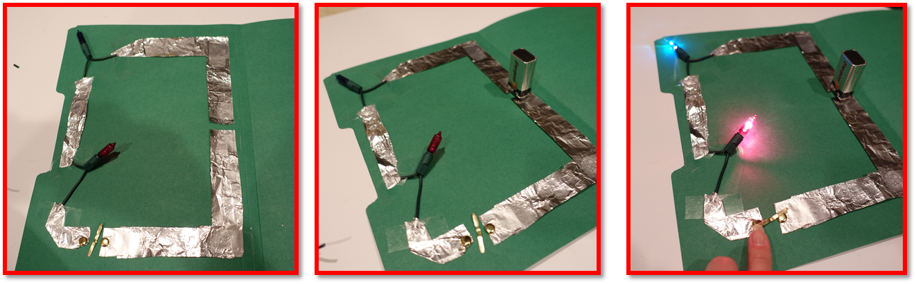 Holiday Light Circuits - Aluminum Foil Circuit (1322x410), Png Download
