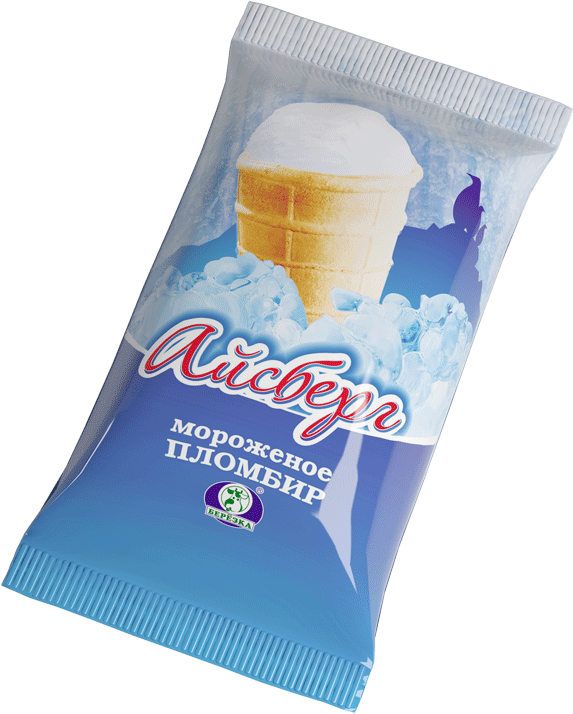 «iceberg» Premium Plombir Ice Cream - Plombières Ice Cream (768x768), Png Download