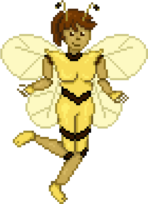 Attempt At A Bee - Cartoon (650x900), Png Download