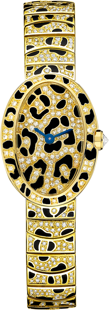 Mini Baignoire Panther Spots Watchmini, 18k Yellow - Cartier Hpi00961 Cartier (363x1024), Png Download