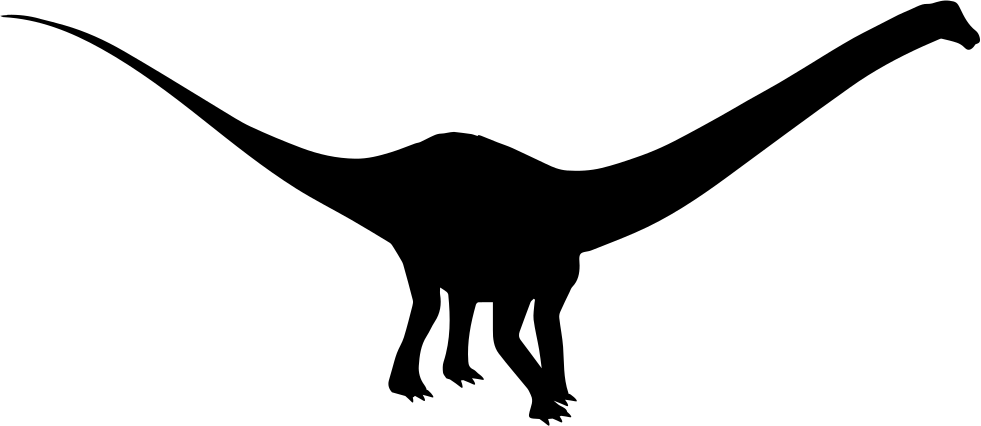 Dinosaurs Svg Hand - Diplodocus Png (981x426), Png Download