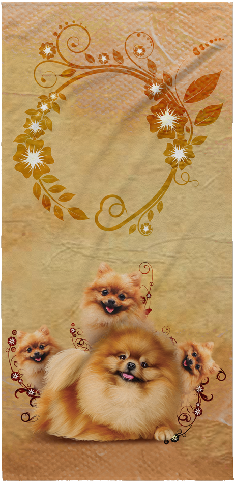 Awesome "pomeranian Lover" Beach Towel (1024x1024), Png Download
