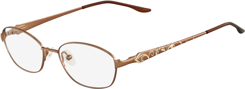Tres Jolie - Tres Jolie By Marchon 149 Metal Eyeglasses, (234) Brown (1117x480), Png Download