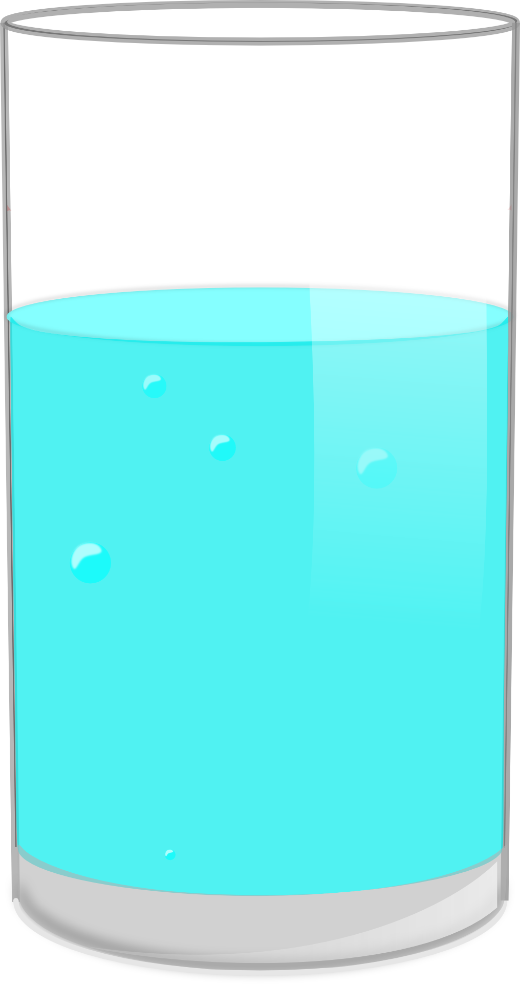 Water Glass Half Full Bubbles - Vector Graphics (1016x1920), Png Download