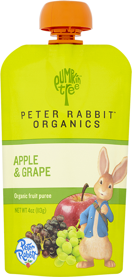 Peter Rabbit Organics Apple And Grape 100% Pure Fruit - Pumpkin Tree Peter Rabbit Organics - Organic Apple (1000x1000), Png Download