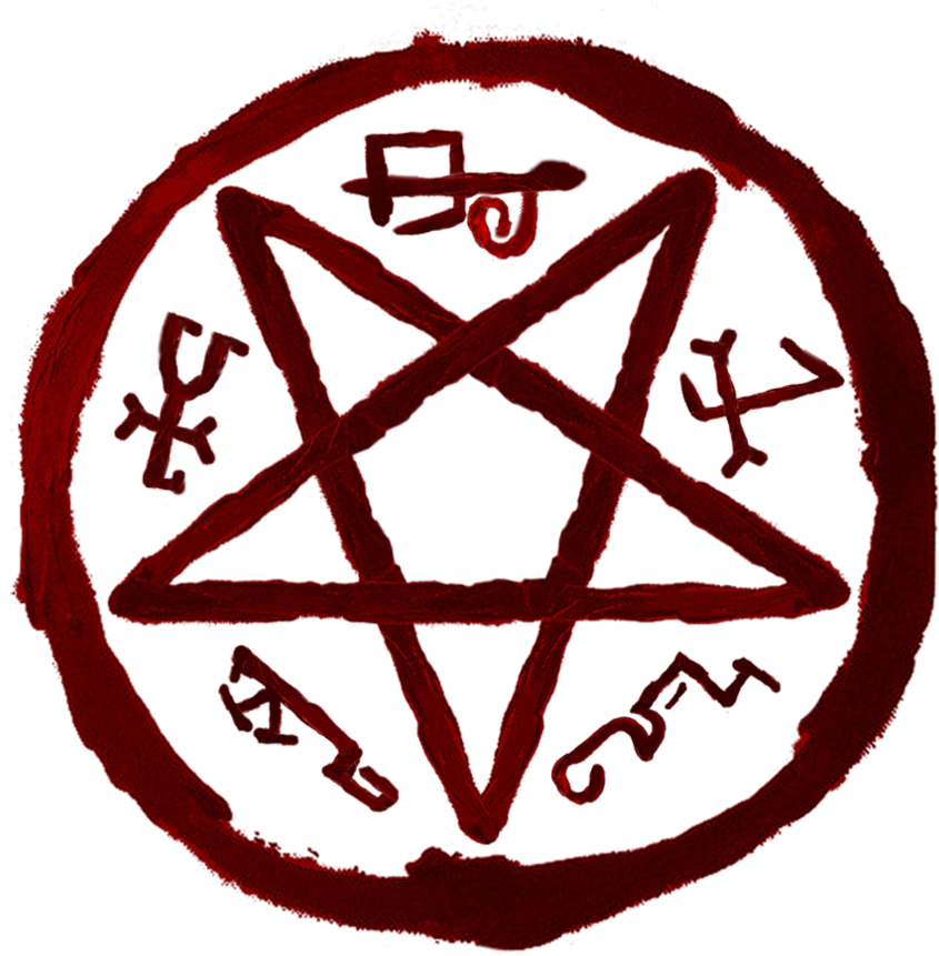 Cw's Supernatural - Red Pentagram No Background (892x896), Png Download