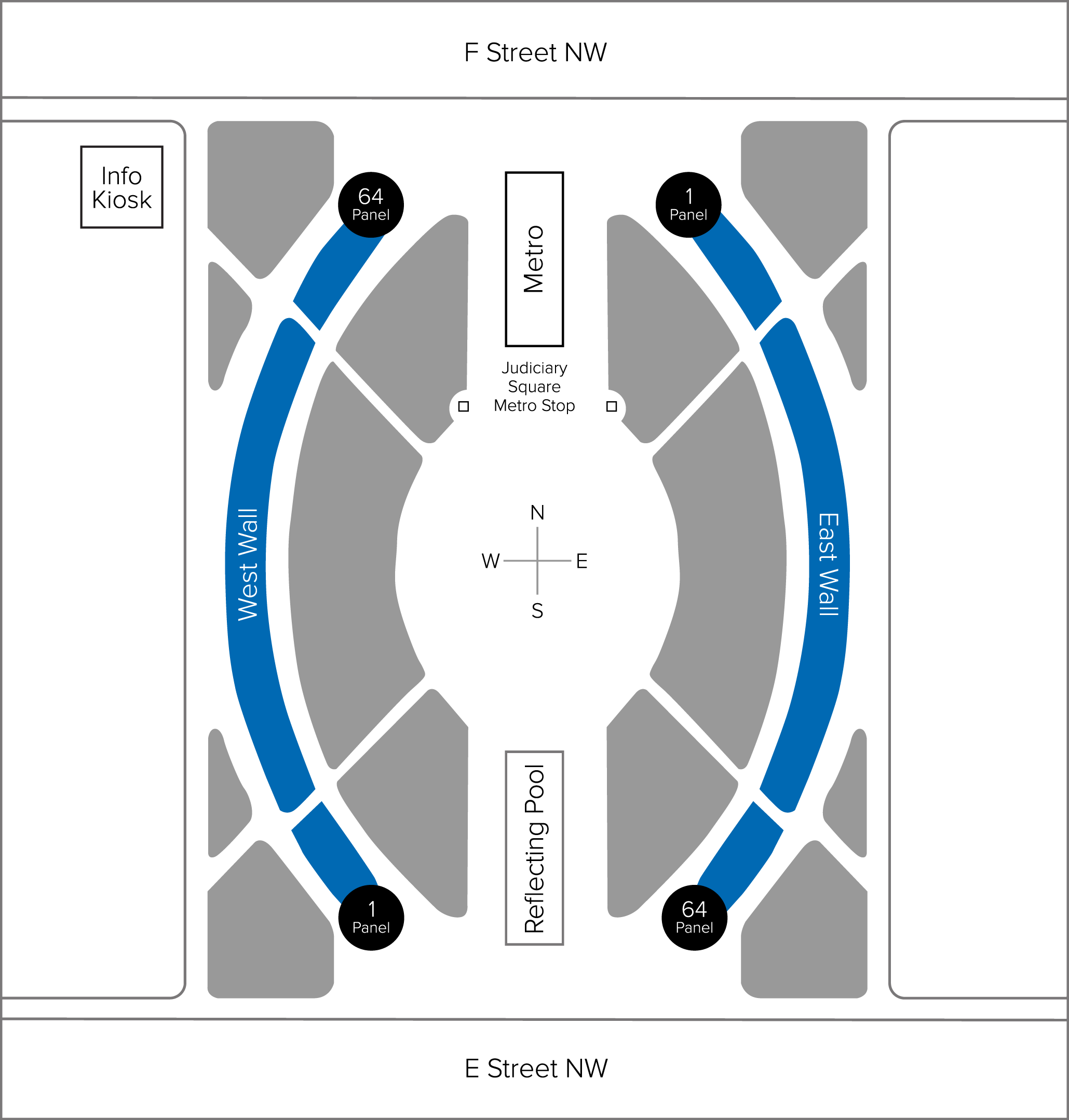 Map Of The National Law Enforcement Officers Memorial - National Law Enforcement Memorial Map (2059x2158), Png Download