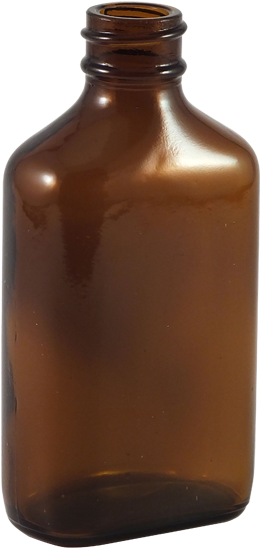 2 Oz Amber Glass Century Oval Bottle - Amber Glass Bottle Frosted (700x700), Png Download