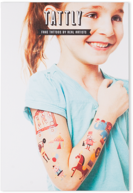 Circus Set - Tattly Temporary Tattoos Circus Set 1 Ounce (690x690), Png Download