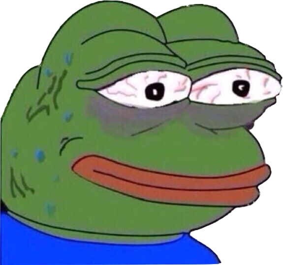 Strained Pepe - You Re Two Strokes From Busting (575x540), Png Download