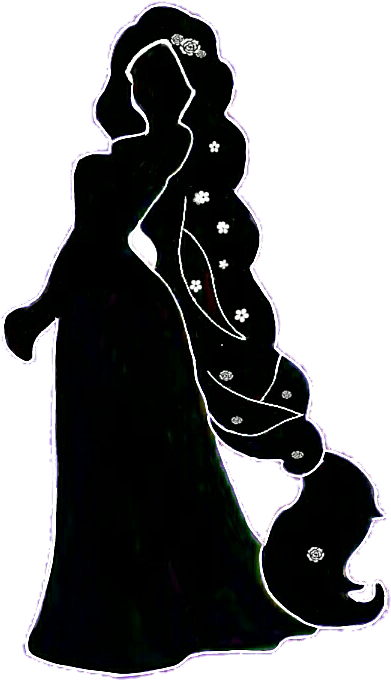 Rapunzel Silhouette At Getdrawings Com Free For - Rapunzel Silhouette (440x716), Png Download