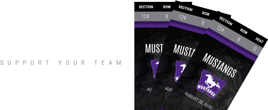 Mustangs Tickets - Mustangs Uwo (996x400), Png Download