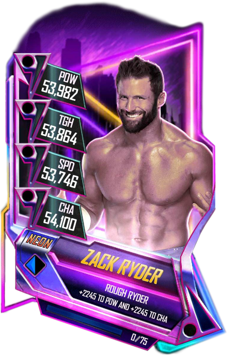 Zackryder S5 23 Neon - Neon Card Wwe Supercard (733x1158), Png Download