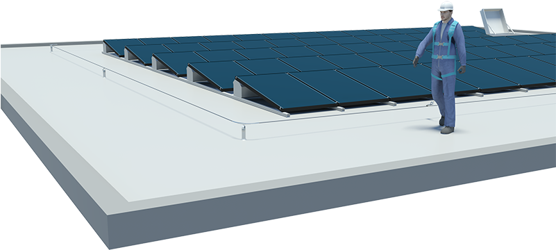 Horizontal Lifeline Along Roof Edges (800x400), Png Download