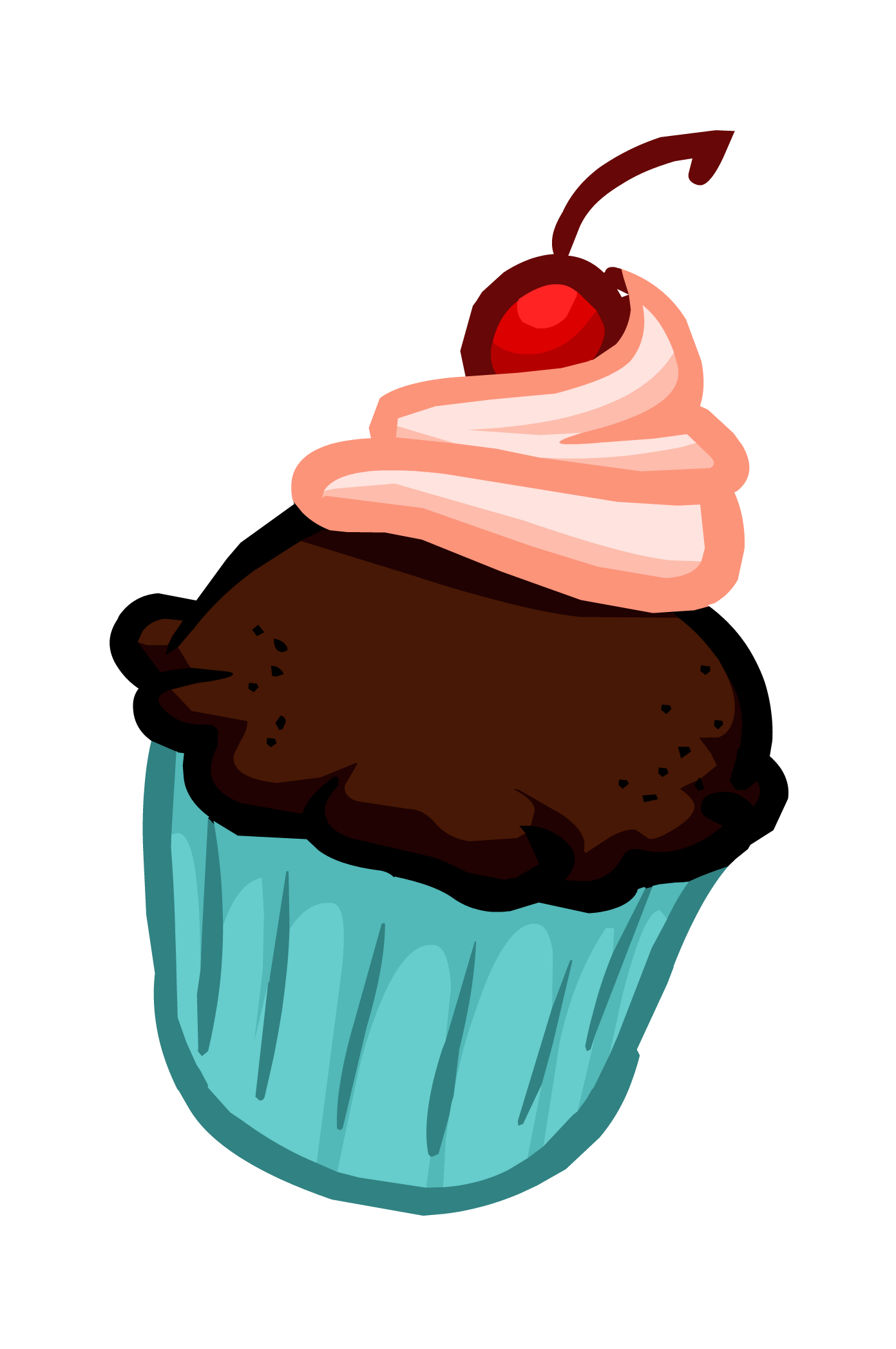 Cupcake Pin - Food Pins Club Penguin (1391x2094), Png Download