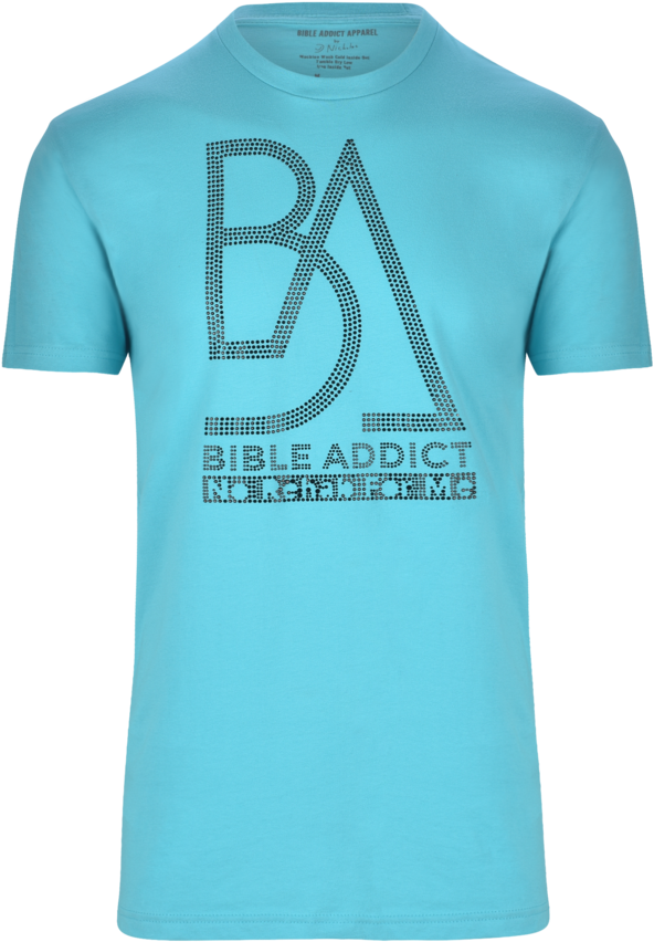 Tahiti Blue With Black Rhinestone - Active Shirt (1000x1000), Png Download