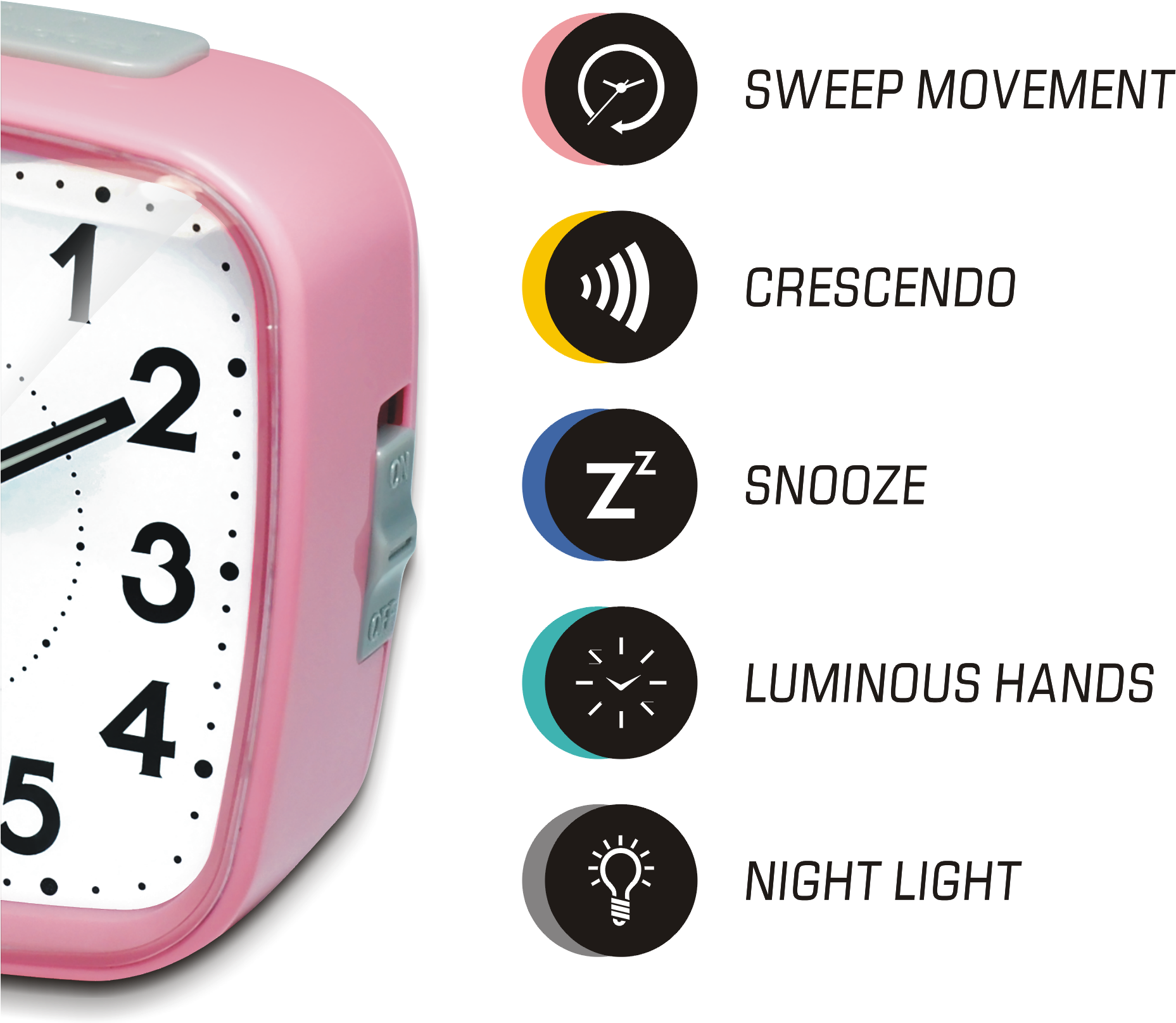 Sweep Alarm Clock - Ruhla Wecker - Analog Quarz - Silberfarben / Qw961-1sp (1922x1922), Png Download