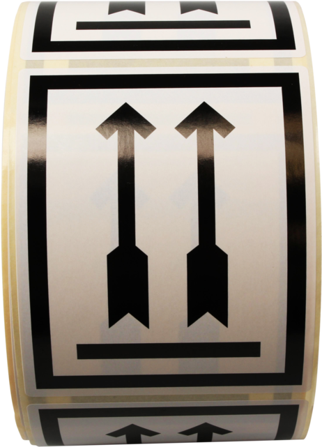 Sendproof® Label, Paper, Black Arrow, 80x100mm, White (640x640), Png Download