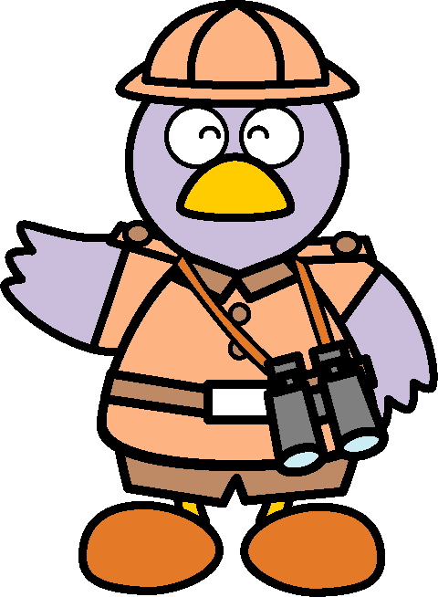 双眼鏡コバトン - コバトン (480x654), Png Download